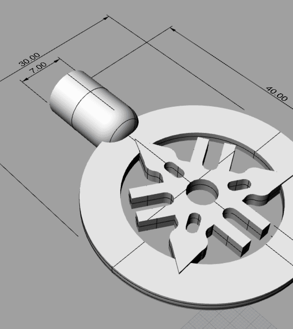 Yamaha Christmas light CAD drawing.