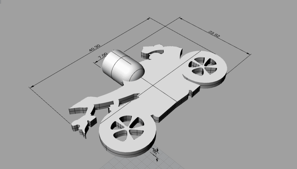Yamaha motorcycle Christmas light CAD drawing.