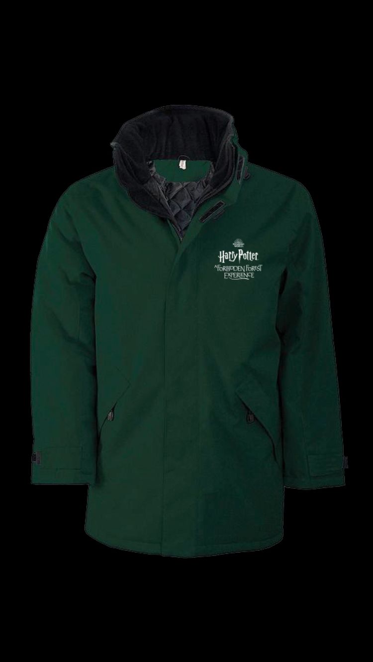 A green Forbidden Forest jacket.
