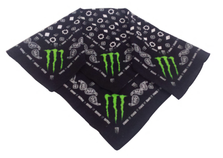 A Monster-branded bandana.