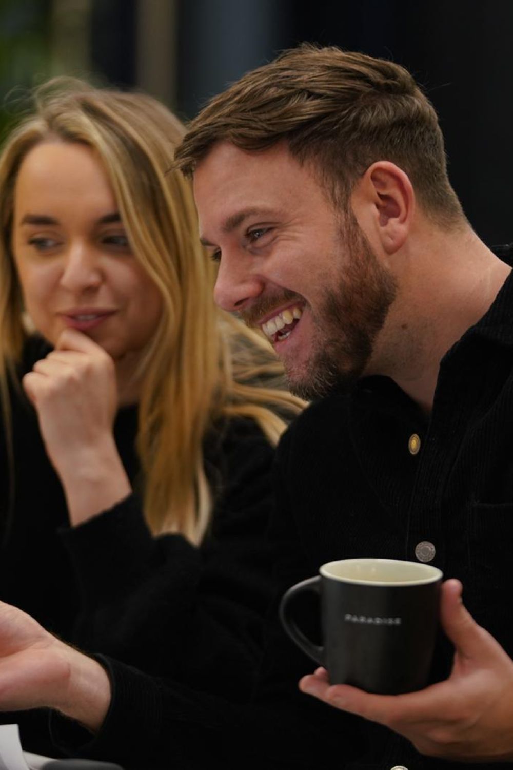 Nick Jekyll and Carly Dunne working on ideas in the Paradise office.